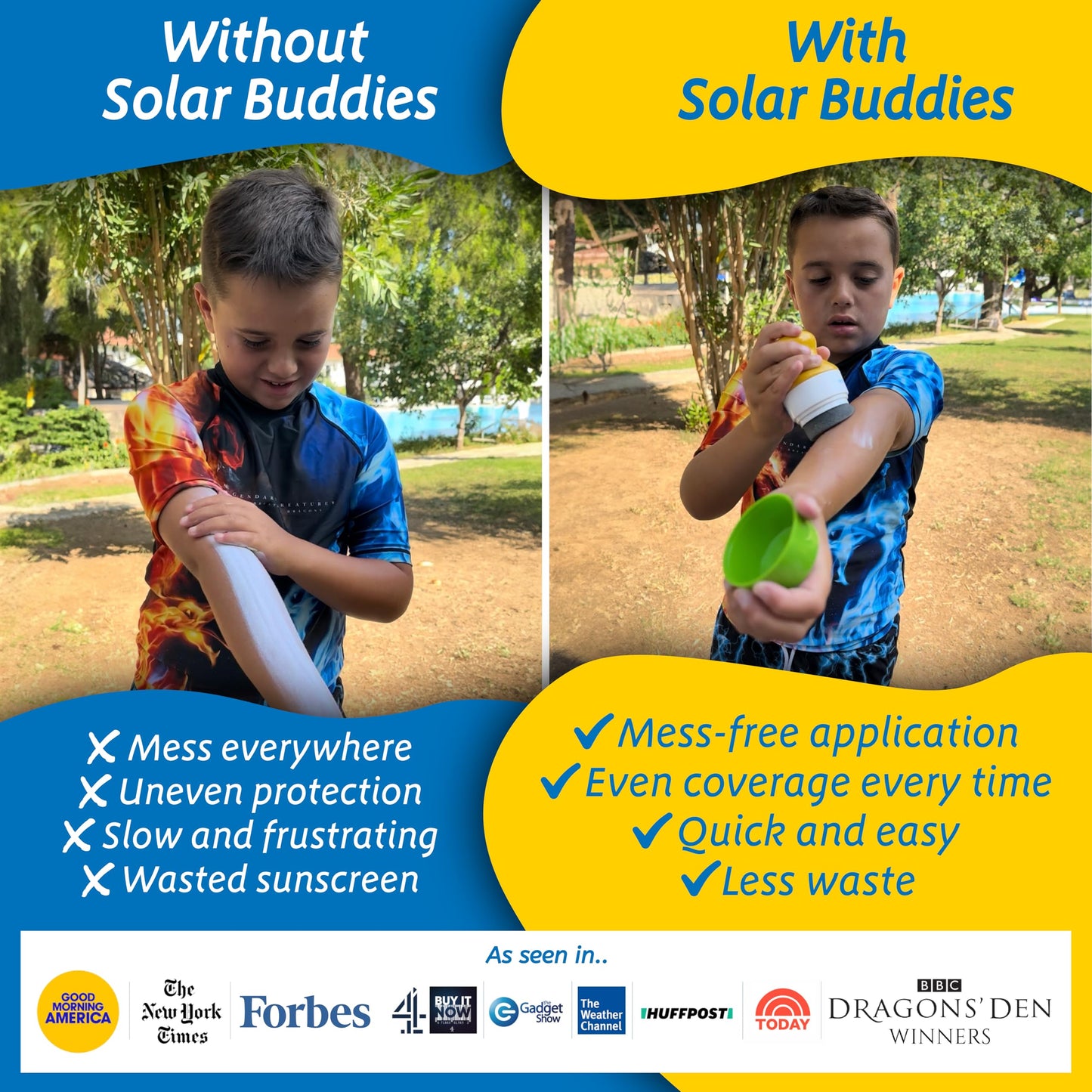 Solar Buddies Sunscreen Applicator - Pink- Refillable Roll-on Sponge for Sunscreens & Lotions - For Kids, Adults & Families - Holds 3.4Fl Oz - Perfect Beauty and Personal Care Solar Buddies