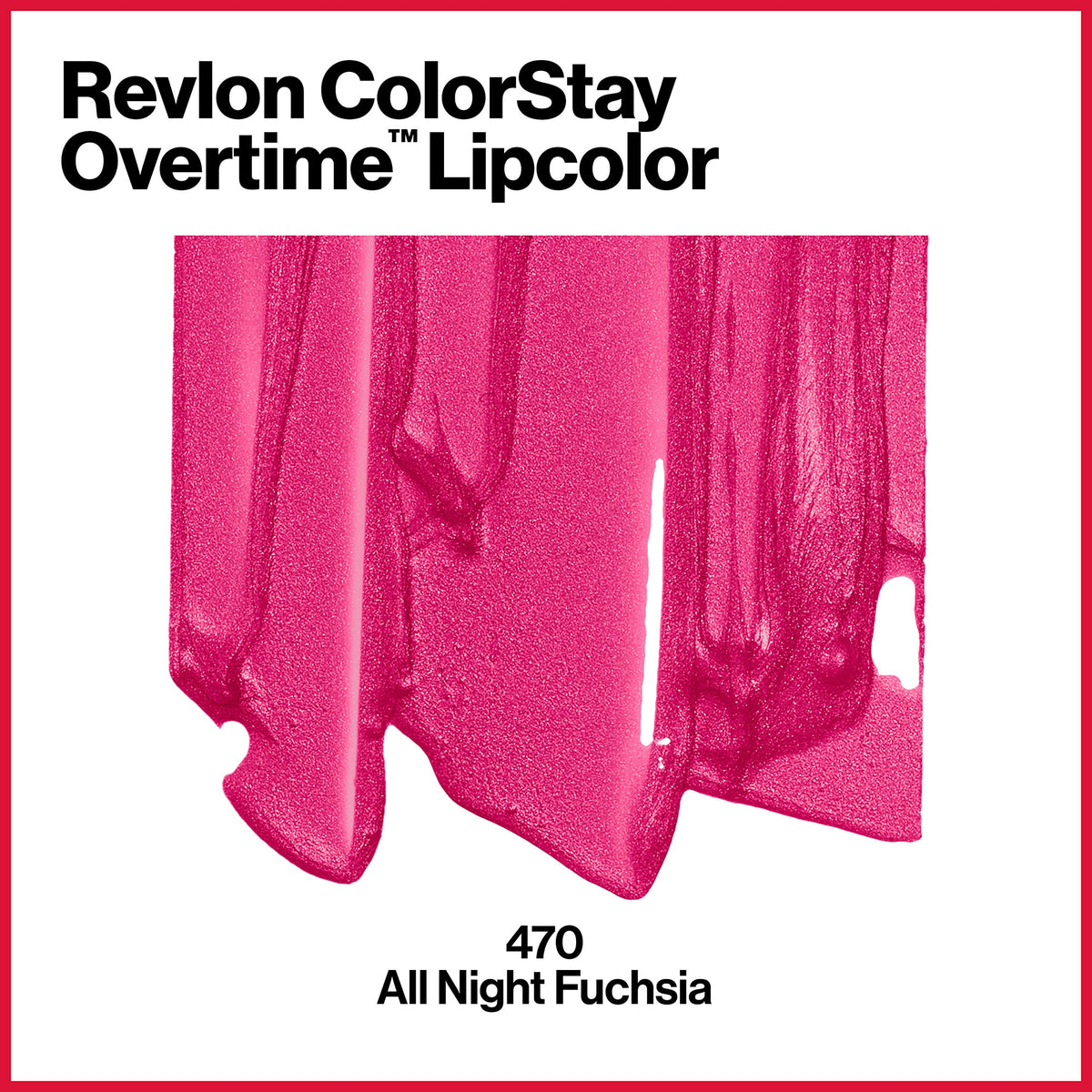 Revlon Liquid Lipstick with Clear Lip Gloss, ColorStay Overtime Lipcolor, Dual Ended with Vitamin E, 470 All Night Fuchsia, 0.07 Fl Oz Beauty & Personal Care REVLON