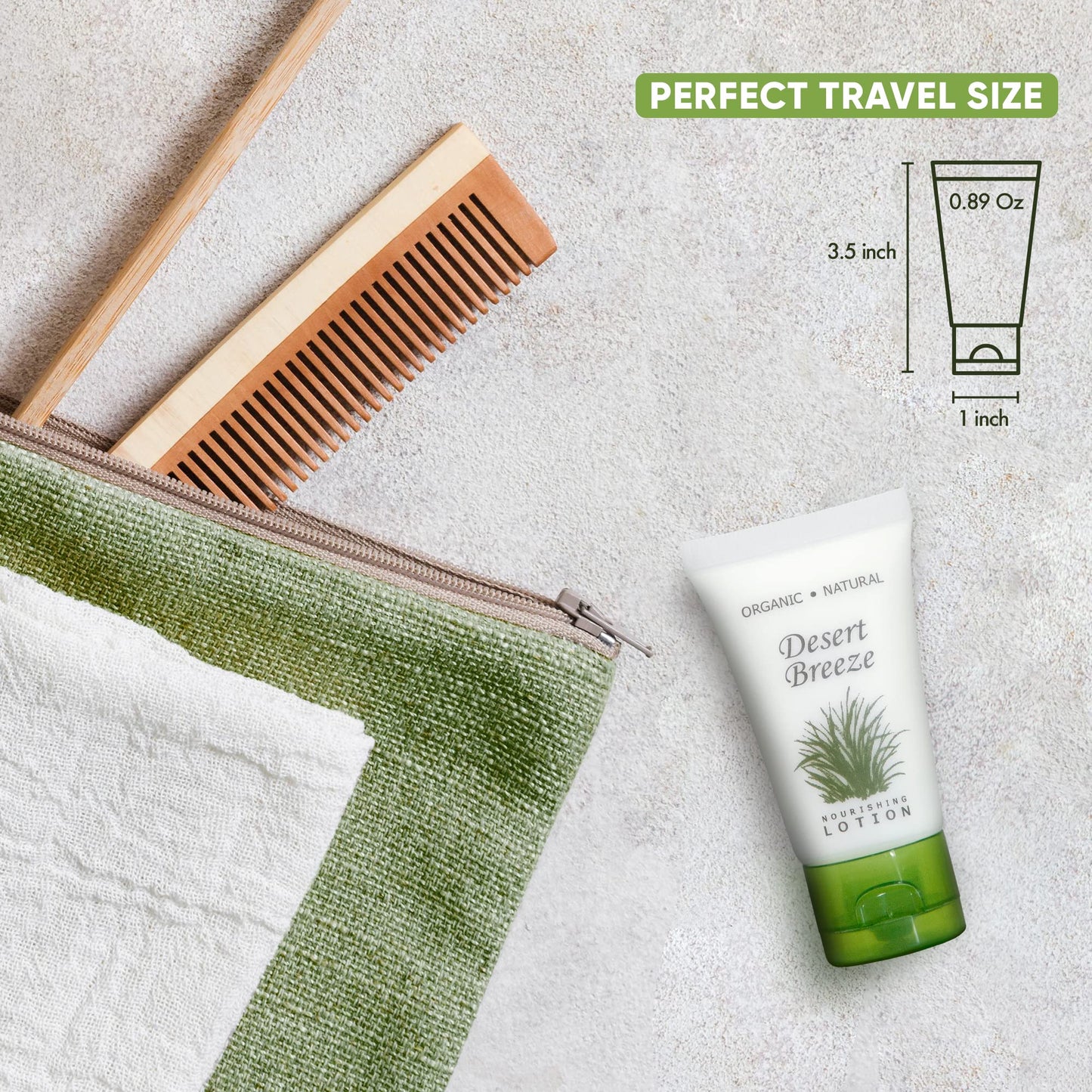 Travel Size Hotel Lotion 20 Count 1 oz Bottles Guest Amenities for Vacation Rentals and Short Term Rentals Paraben Free Green Tea & Lemongrass Scent Beauty & Personal Care Desert Breeze