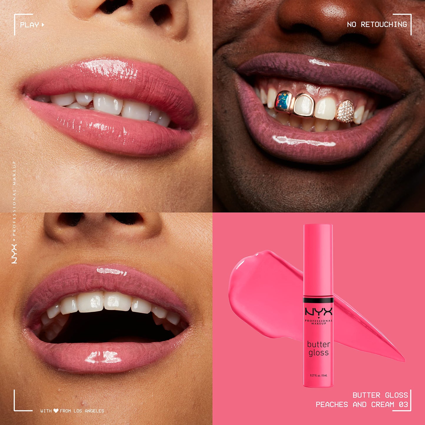 NYX PROFESSIONAL MAKEUP Butter Gloss, Non-Sticky Lip Gloss - Peaches & Cream (Pink Coral) Beauty & Personal Care NYX PROFESSIONAL MAKEUP
