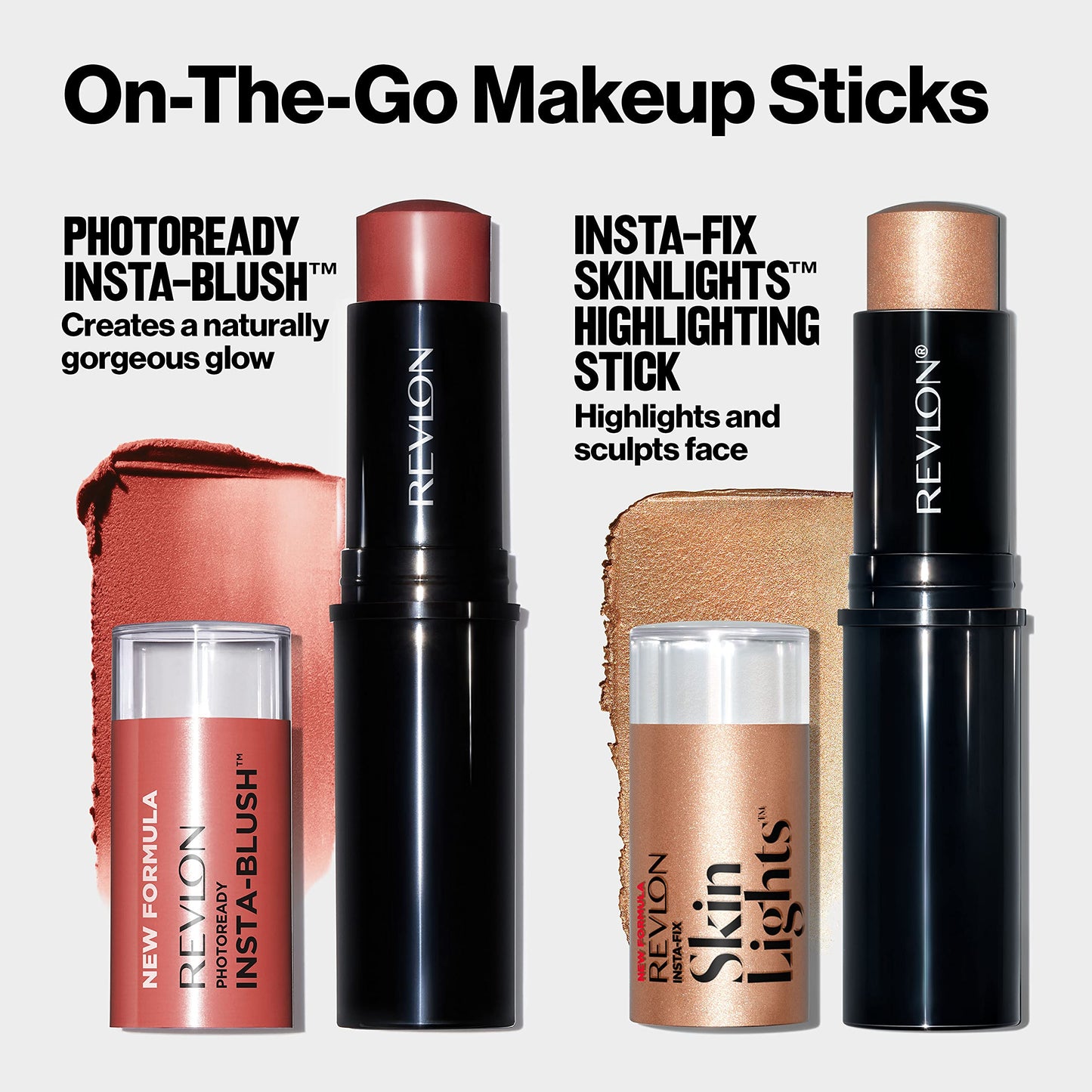 Revlon Blush Stick, PhotoReady Insta-Blush Face Makeup with Cream to Powder Formula, High Impact Color, Moisturizing Creamy Formula, 330 Nude Kiss Beauty & Personal Care REVLON
