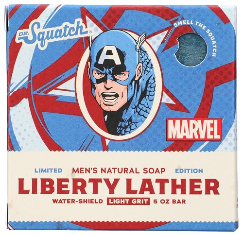 Dr. Squatch Natural Bar Soap Liberty Lather (Captain America) 5 oz. Beauty & Personal Care Dr. Squatch