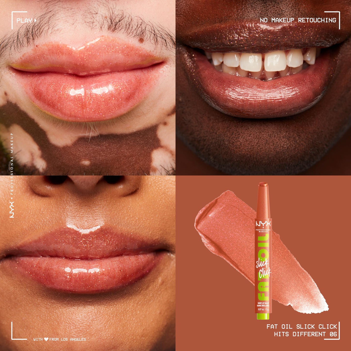 NYX PROFESSIONAL MAKEUP Fat Oil Slick Click, Lightweight, Buildable, Pigmented Vegan Lip Balm - Hits Different Beauty and Personal Care NYX PROFESSIONAL MAKEUP