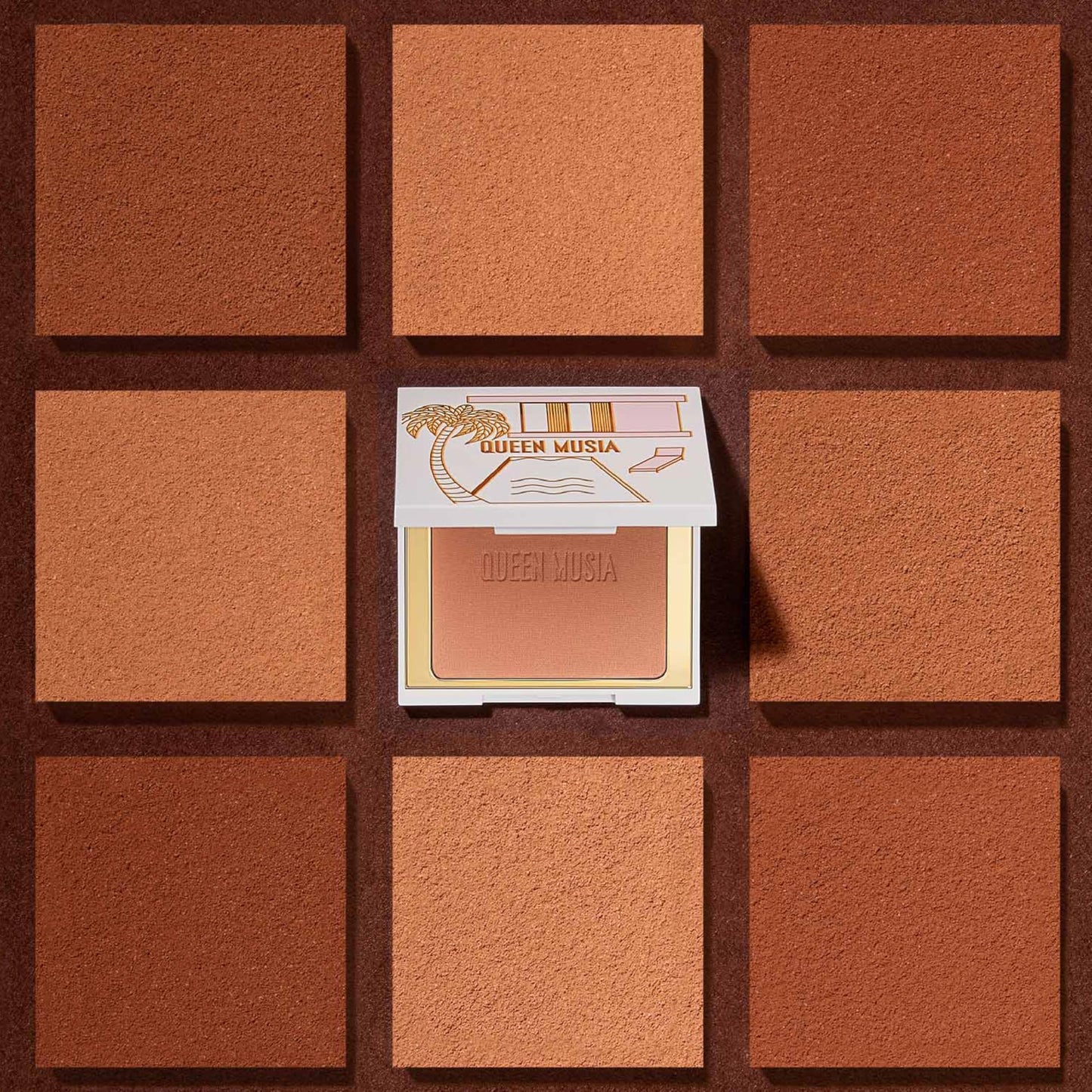 QUEEN MUSIA Voyage Nostalgique Soft Sunlight Bronzer -- Longwear, Sun Kissed, Blurring, Seamless Bronzer, Filtered Skin, Skincare Base, Skin Native Beauty & Personal Care Queen Musia