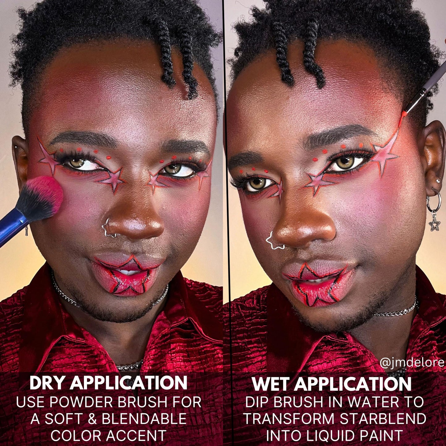 Mehron Makeup StarBlend Cake Makeup | Wet/Dry Pressed Powder | Powder Foundation | Red Face Paint & Body Paint 2 oz (56g) | Made in the USA Beauty & Personal Care Mehron