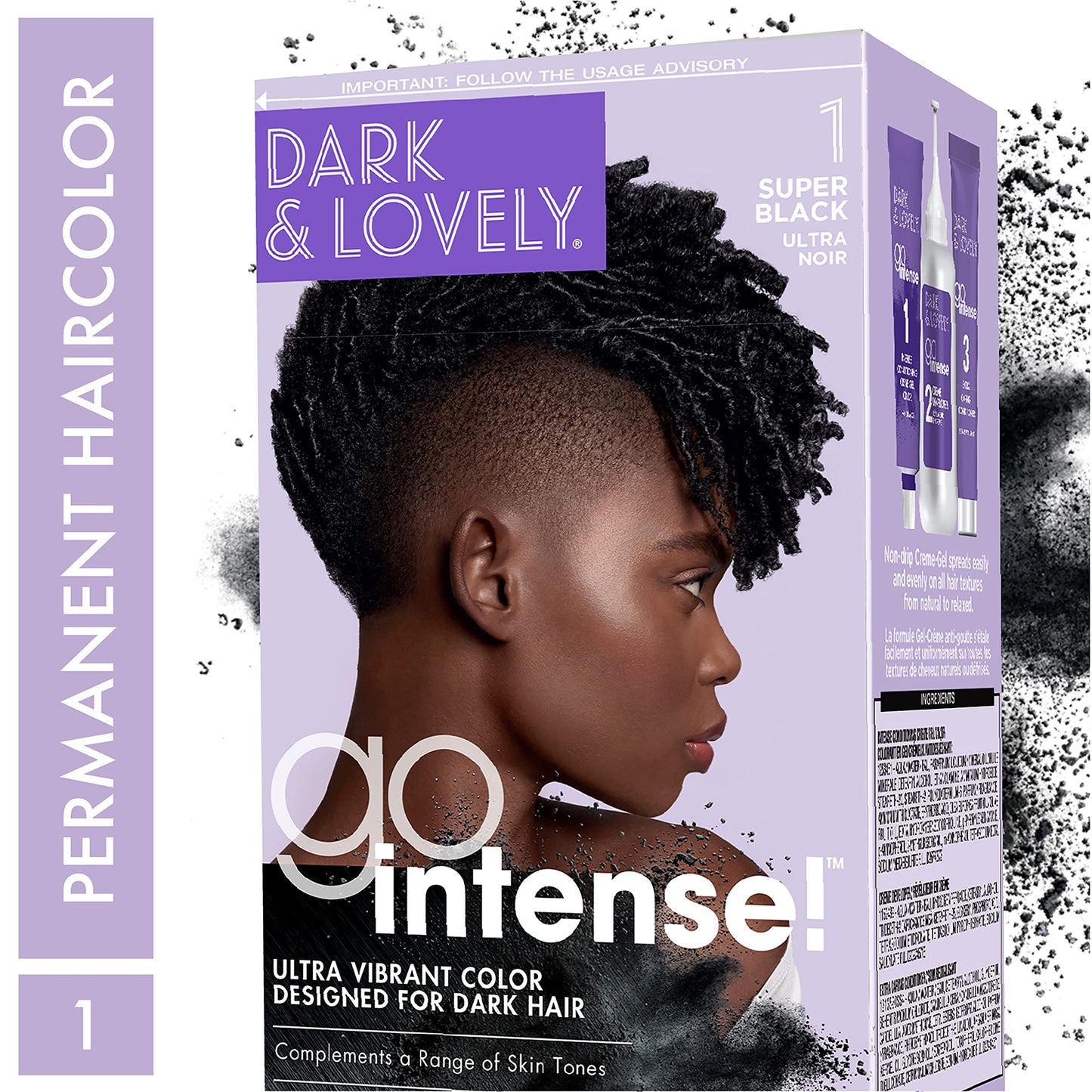 SoftSheen-Carson Dark and Lovely Ultra Vibrant Permanent Hair Color Go Intense Hair Dye with Olive Oil for Shine and Softness, Super Black Beauty & Personal Care SoftSheen