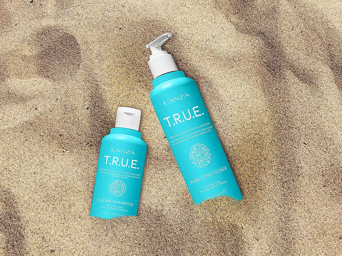 L'ANZA T.R.U.E. Clean Sustainable Shampoo - Rich with Aloe Vera and Rice Protein, Color Safe Daily Hair Care, Fragrance-Free, for Fresh Clean Hair (2 Beauty & Personal Care L’ANZA