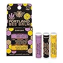 Portland Bee Balm All Natural Handmade Beeswax Based Lip Balm Unscented, Yuzu Citrus and Lavender Assortment 3 Count Beauty & Personal Care Portland Bee Balm