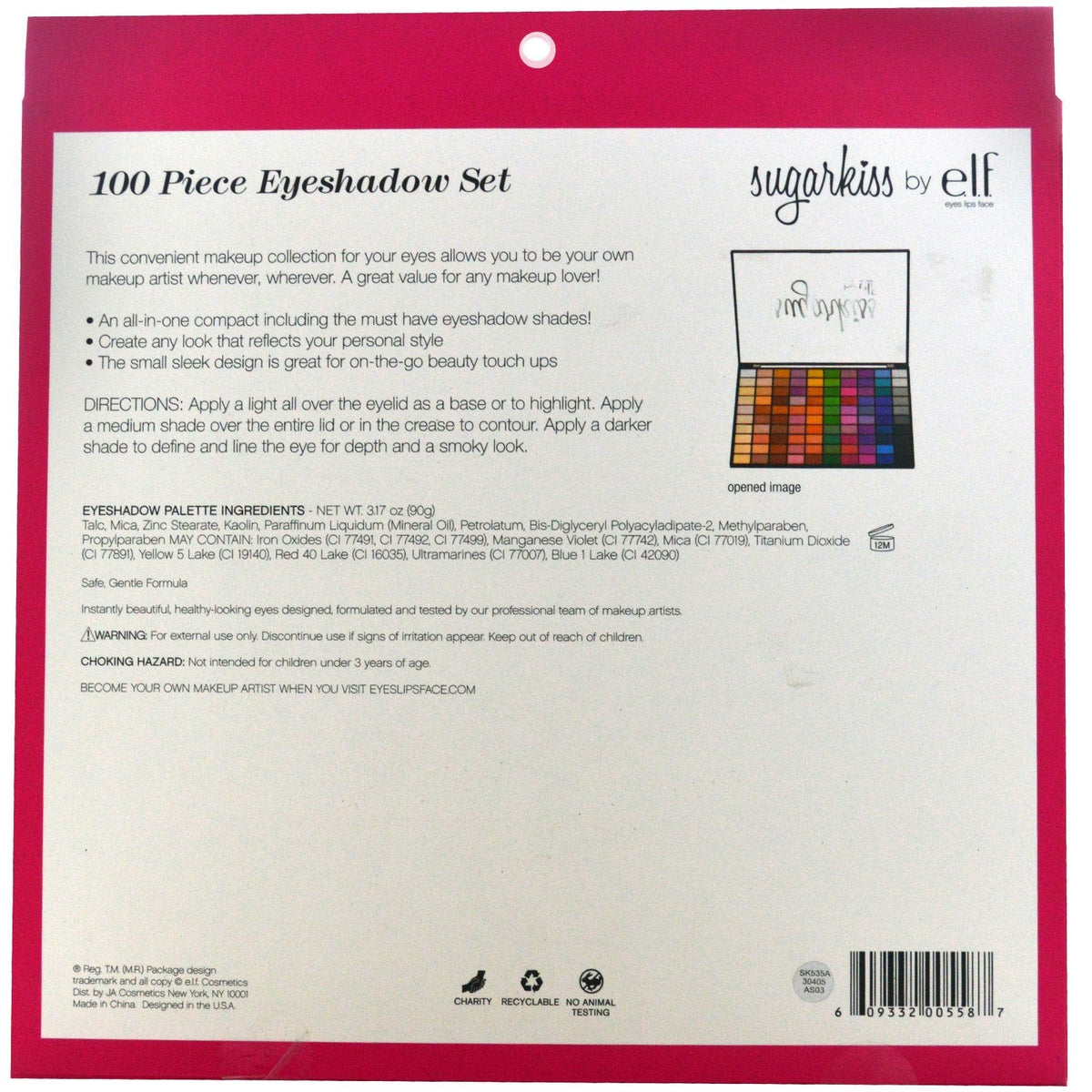 E.L.F. Cosmetics, Sugarkiss, 100 Piece Eyeshadow Set, 3.17 oz (90 g) Beauty & Personal Care e.l.f.