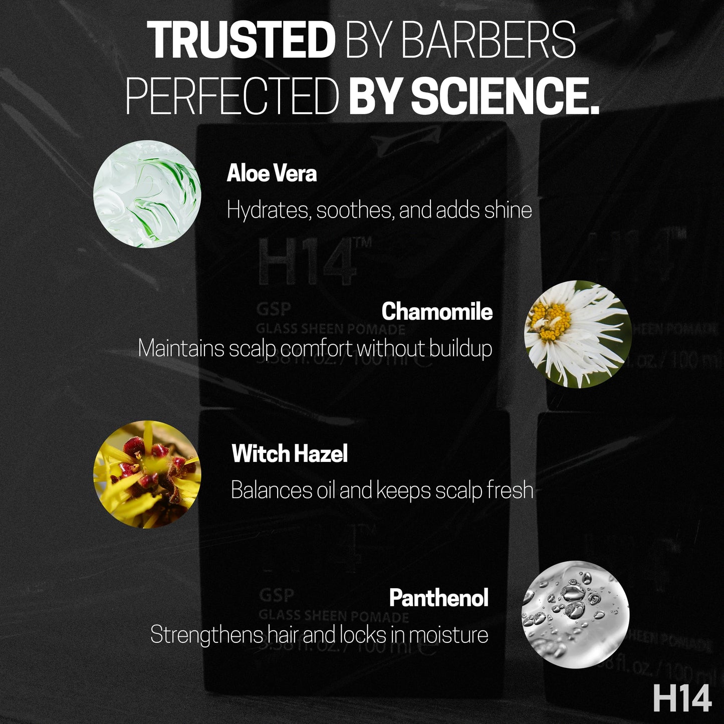 H14 Glass Sheen Pomade for Men 100 mL - Water-Based High Shine Hair Styling Product with Flexible Hold - Lightweight Paste for Texture, Slick Styles Beauty & Personal Care H14