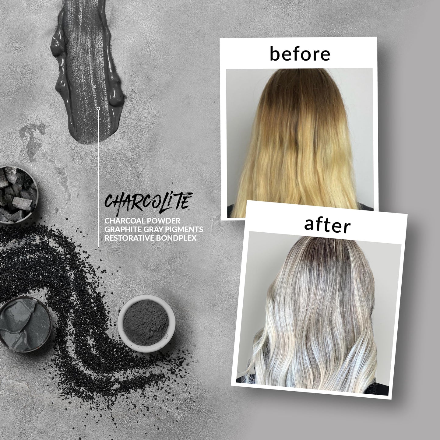DIFIABA Charcolite Charcoal Bleach Hair Lightener Powder - Cool Toning Lightening Powder w/ Activated Charcoal & Restorative BondPlex - Lighten & Tone Beauty & Personal Care Difiaba