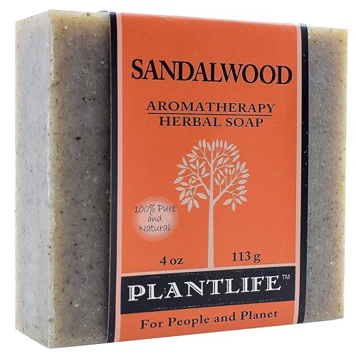 Plantlife Sandalwood Bar Soap - Moisturizing and Soothing Soap for Your Skin - Hand Crafted Using Plant-Based Ingredients - Made in California 4oz Bar Beauty & Personal Care Plantlife