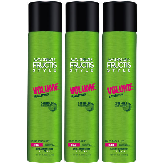 Garnier Fructis Style Volume Hairspray, All Hair Types, 8.25 Oz. (Packaging May Vary), 3Count Beauty & Personal Care Garnier