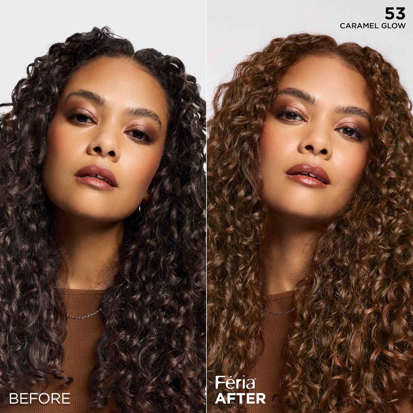 L'Oreal Paris Feria Multi-Faceted Shimmering Permanent Hair Color, High Intensity Hair Dye for 3X Highlights, 53 Caramel Glow, 1 Kit Beauty & Personal Care L'Oreal Paris