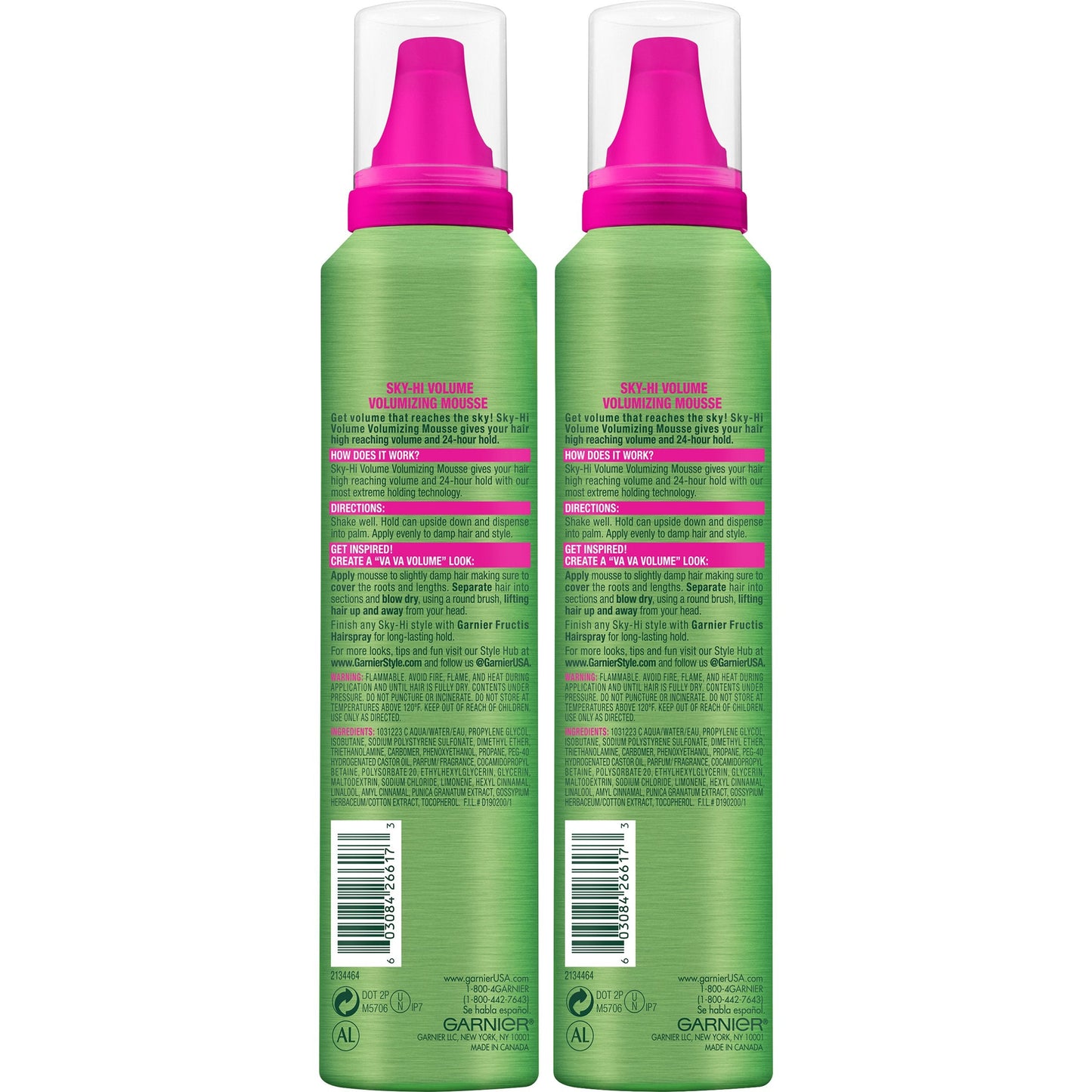 Garnier Hair Care Fructis Style Sky-Hi Volume Volumizing Mousse, 2 Count Beauty & Personal Care Garnier