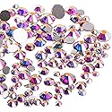 Jollin Bedazzling Kit - 3456pcs Glass Flatback Rhinestones for Nails Art & Crafting, Bulk Crystal AB Gems Stones in 6 Sizes (SS4-SS12), Non-Hotfix Beauty & Personal Care Jollin