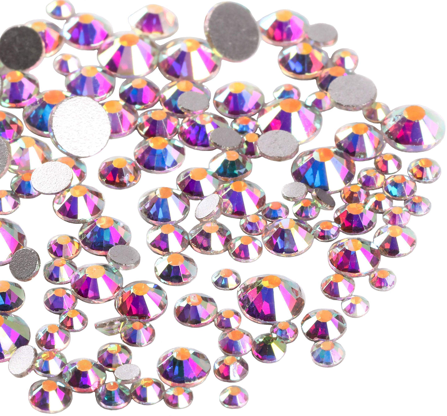 Jollin Bedazzling Kit - 3456pcs Glass Flatback Rhinestones for Nails Art & Crafting, Bulk Crystal AB Gems Stones in 6 Sizes (SS4-SS12), Non-Hotfix Beauty & Personal Care Jollin