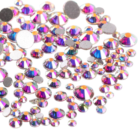 Jollin Bedazzling Kit - 3456pcs Glass Flatback Rhinestones for Nails Art & Crafting, Bulk Crystal AB Gems Stones in 6 Sizes (SS4-SS12), Non-Hotfix Beauty & Personal Care Jollin