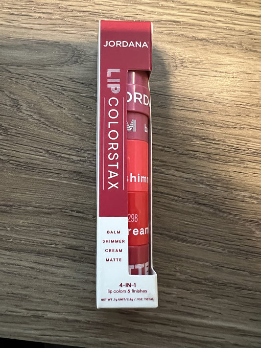 Jordana Lip ColorStax Balm Shimmer Cream Matte #03 Red Beauty and Personal Care Jordana