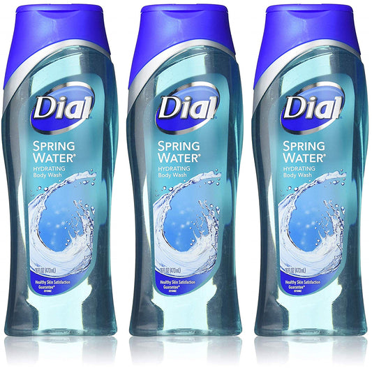 Dial Body Wash Spring Water 16 Ounce Refresh & Renew+Vitamin-E (473ml) (Pack of 3) Beauty & Personal Care Dial