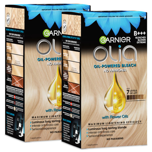 Garnier Olia Hair Color, Ammonia-Free Permanent Hair Dye, Oil-Powered Formula for up to 7+ levels of lift with Bonding Care, Vegan & Cruelty Free