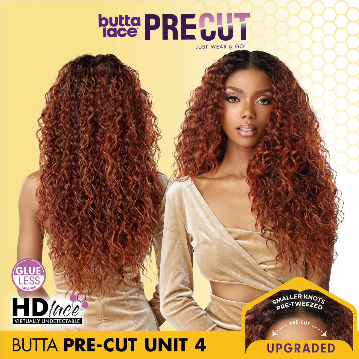 Sensationnel Butta Lace Precut Wig-Unit 4, BALAYAGEGOLD