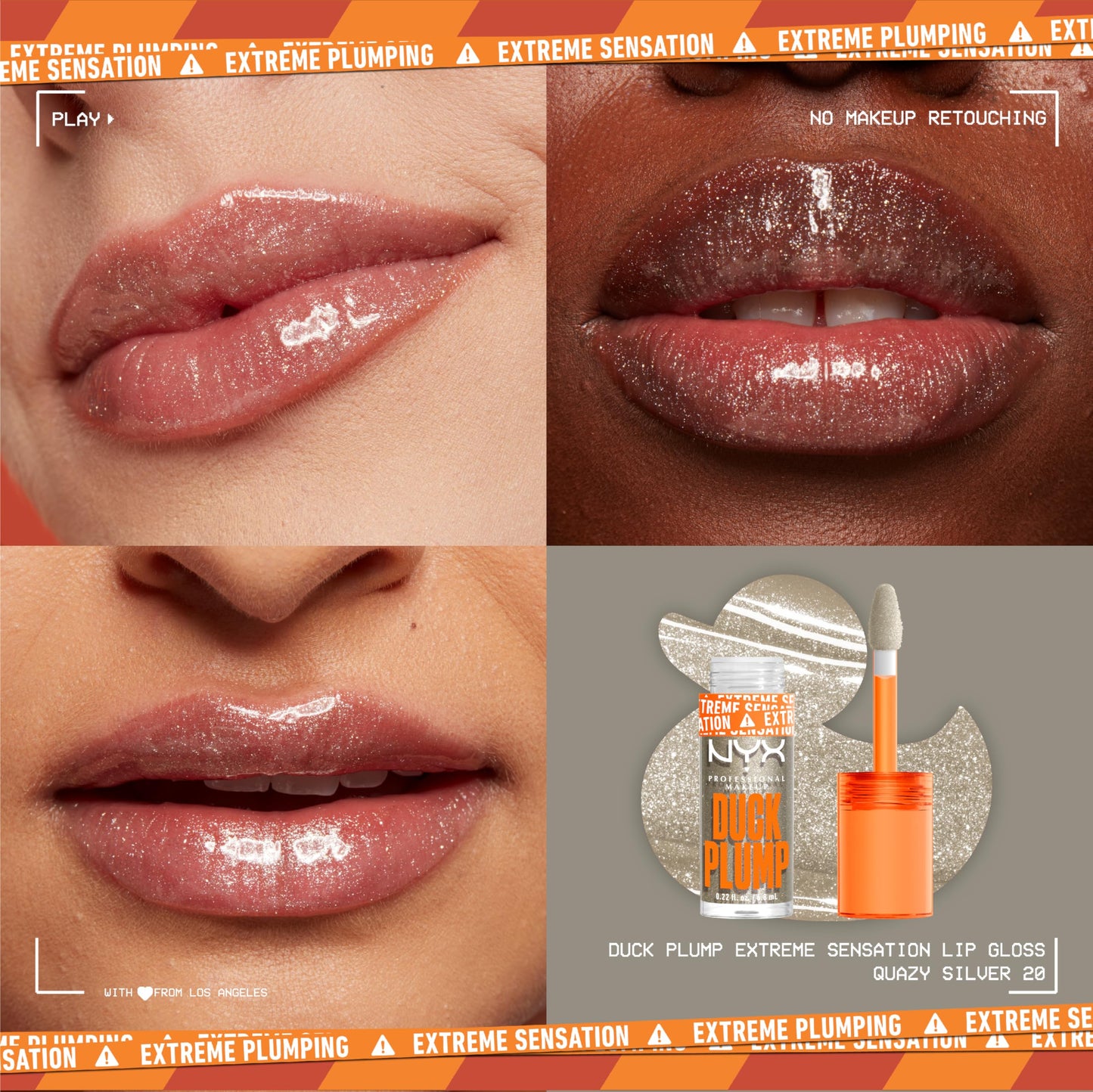 NYX PROFESSIONAL MAKEUP Duck Plump High Pigment Lip Gloss, Lip Plumper Gloss with Spicy Ginger - Quazy Silver Beauty & Personal Care NYX PROFESSIONAL MAKEUP