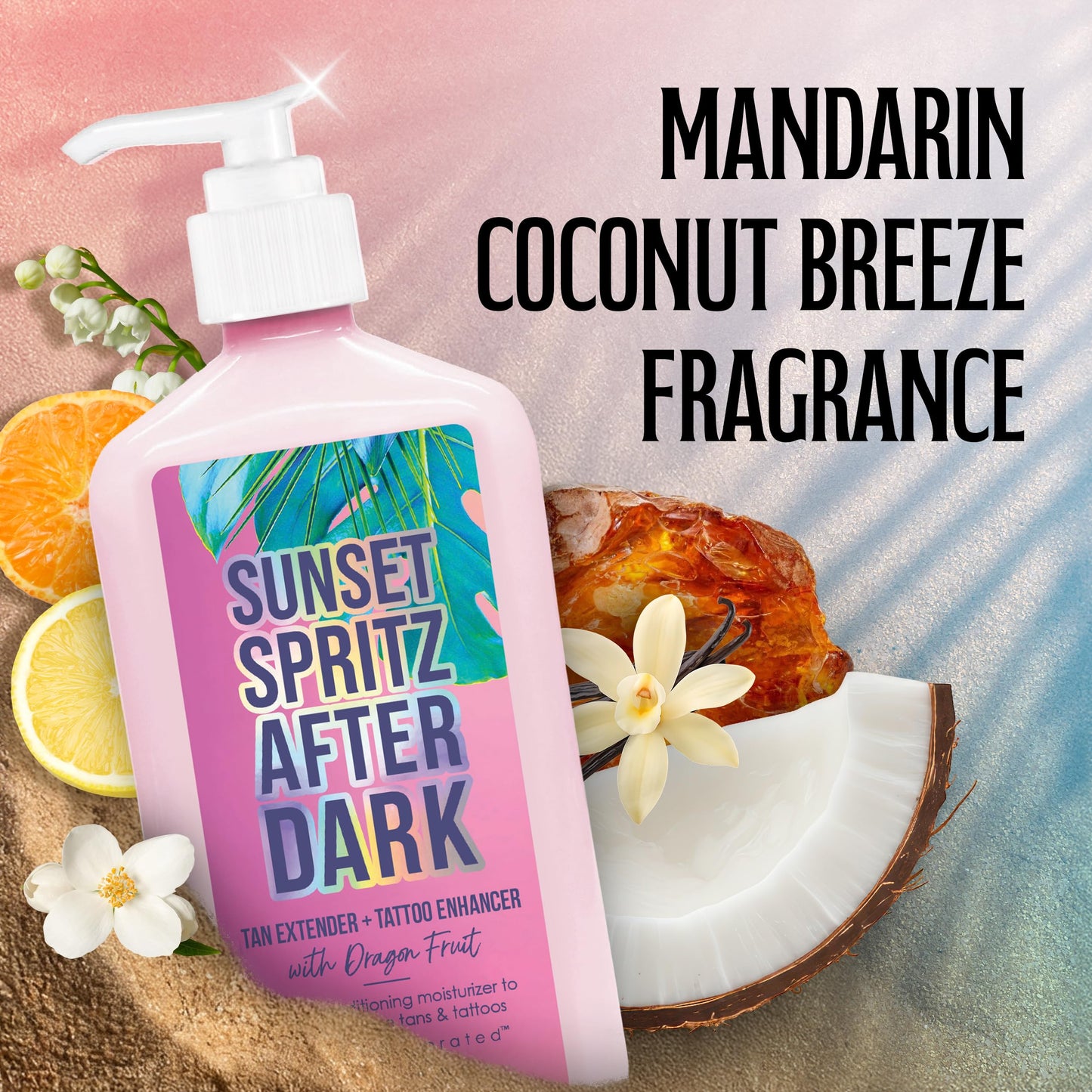 Brown Sugar After Dark Sunset Spritz Tan Extender & Tattoo Enhancer, Dragon Fruit with Biotanning Carrot Oil & Shea Butter, 18 Fl Oz Beauty & Personal Care Brown Sugar