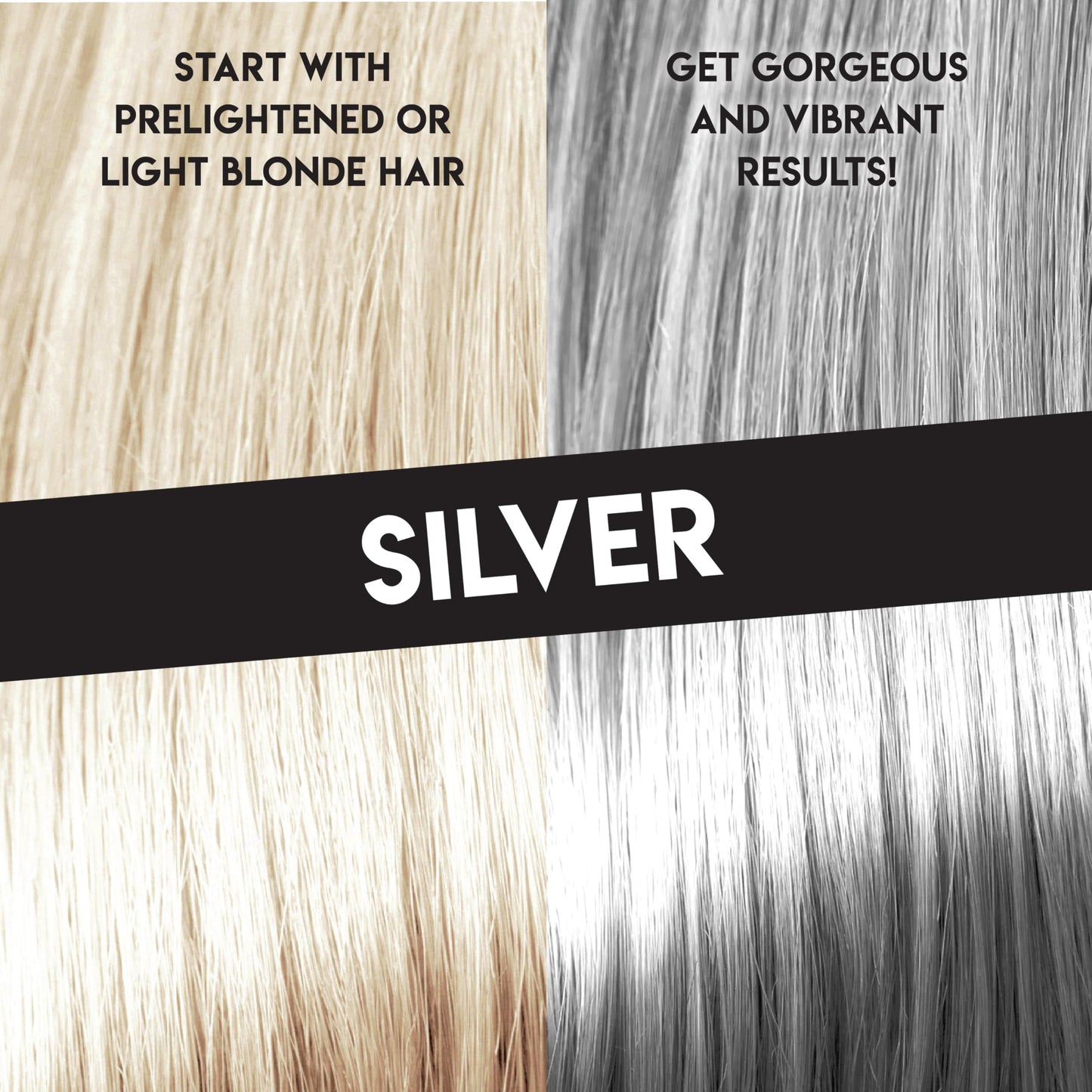Color Lux Direct Vibes Semi-Permanent Hair Color, Silver, Vibrant & Long-Lasting Shade, Ammonia-Free, Vegan, Sulfate-Free, Paraben-Free, 8 fl oz Beauty & Personal Care Color Lux
