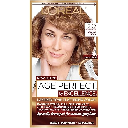 L'Oreal Paris ExcellenceAge Perfect Layered Tone Flattering Color, 5CB Medium Chestnut Brown Beauty & Personal Care L'Oreal Paris