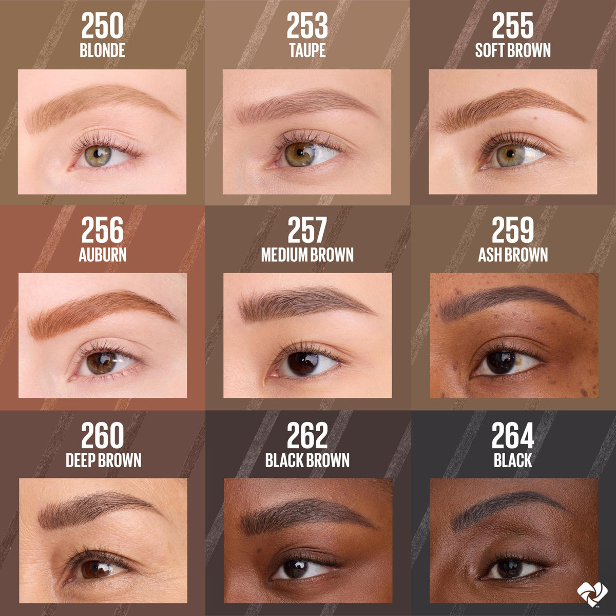 Maybelline Express Brow Ultra Slim Eyebrow Makeup, Brow Pencil with Precision Tip and Spoolie for Defined Eyebrows, Taupe (Packaging May Vary)