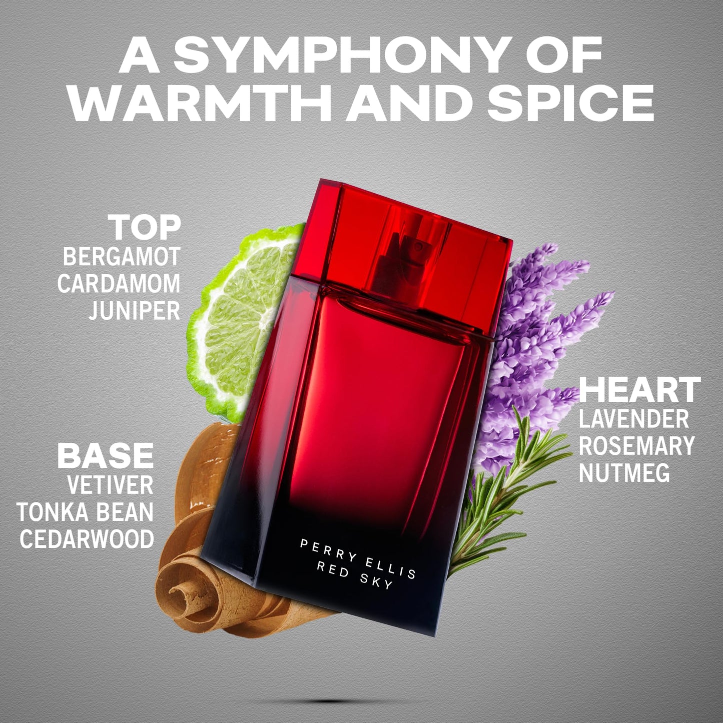 Perry Ellis Red Sky 4-Piece Gift Set - eau de toilette, aftershave, shower gel,EDT travel spray - bergamot, cardamom, juniper, lavender, rosemary Beauty & Personal Care Perry Ellis