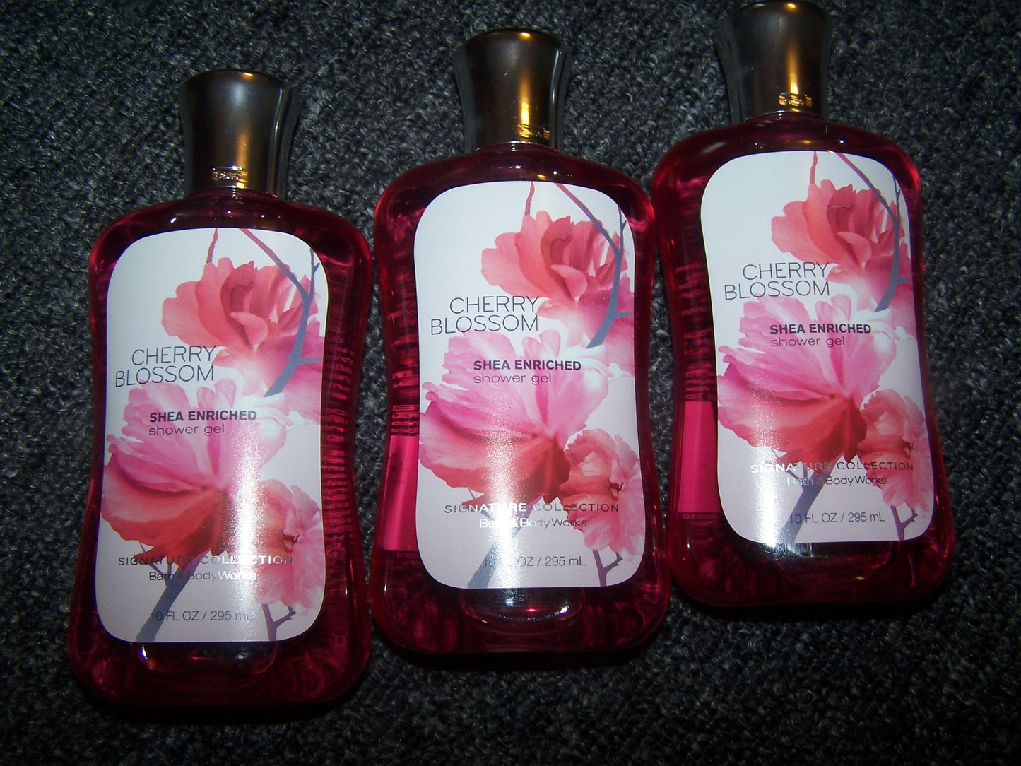 Lot of 3 Bath & Body Works Cherry Blossom Shea Enriched Shower Gel 10 Fl Oz Each (Cherry Blossom) Beauty & Personal Care Bath & Body Works