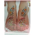 Indian Fashion Art Bollywood Feet Tattoo Sparkling Rhinestone Stick-On Reuseable Bindi (Gold) Beauty & Personal Care Padma Craft