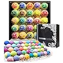 Natural Bath Bombs Gift Set for Women and Men. 50 Essential Oil Bath Bombs with Organic & Moisturizing Pure Goodness. Beauty & Personal Care Rachelle Parker