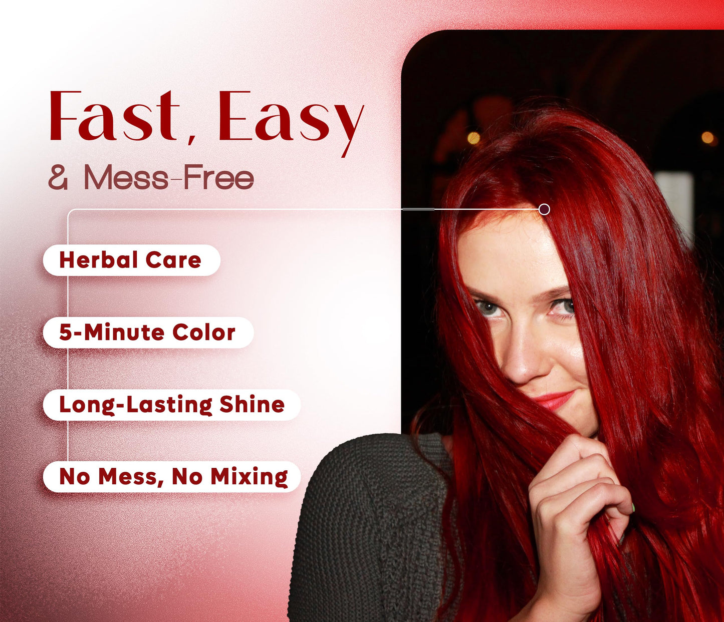 BLEST PROFESSIONAL HAIR CARE Hair Dye 2-in-1 Shampoo Color for Quick Gray Coverage - Semi Permanent Hair Color for Men and Women - 500ml (Red) Beauty & Personal Care BLEST PROFESSIONAL HAIR CARE
