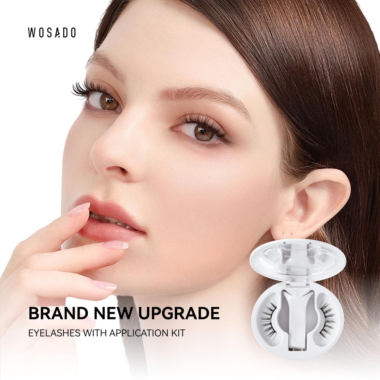 WOSADO Magnetic Eyelashes with Applicator Kit, [V26 Savannah Breez] Reusable Magnetic Lashes without Eyeliner, Glue-free False Lashes, Waterproof Beauty and Personal Care WOSADO