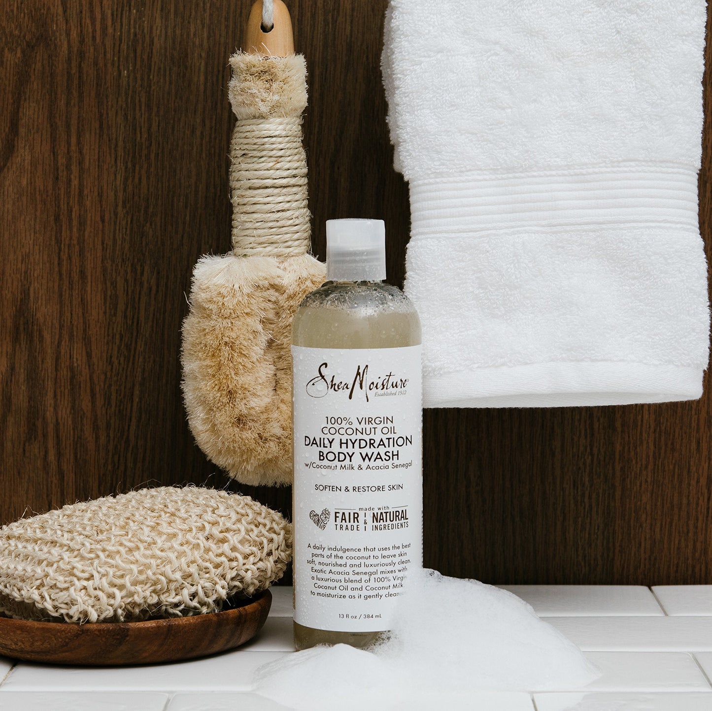 SheaMoisture 100% virgin coconut oil daily hydration bubble bath & body wash, 13 Fluid Ounce Beauty & Personal Care Shea Moisture