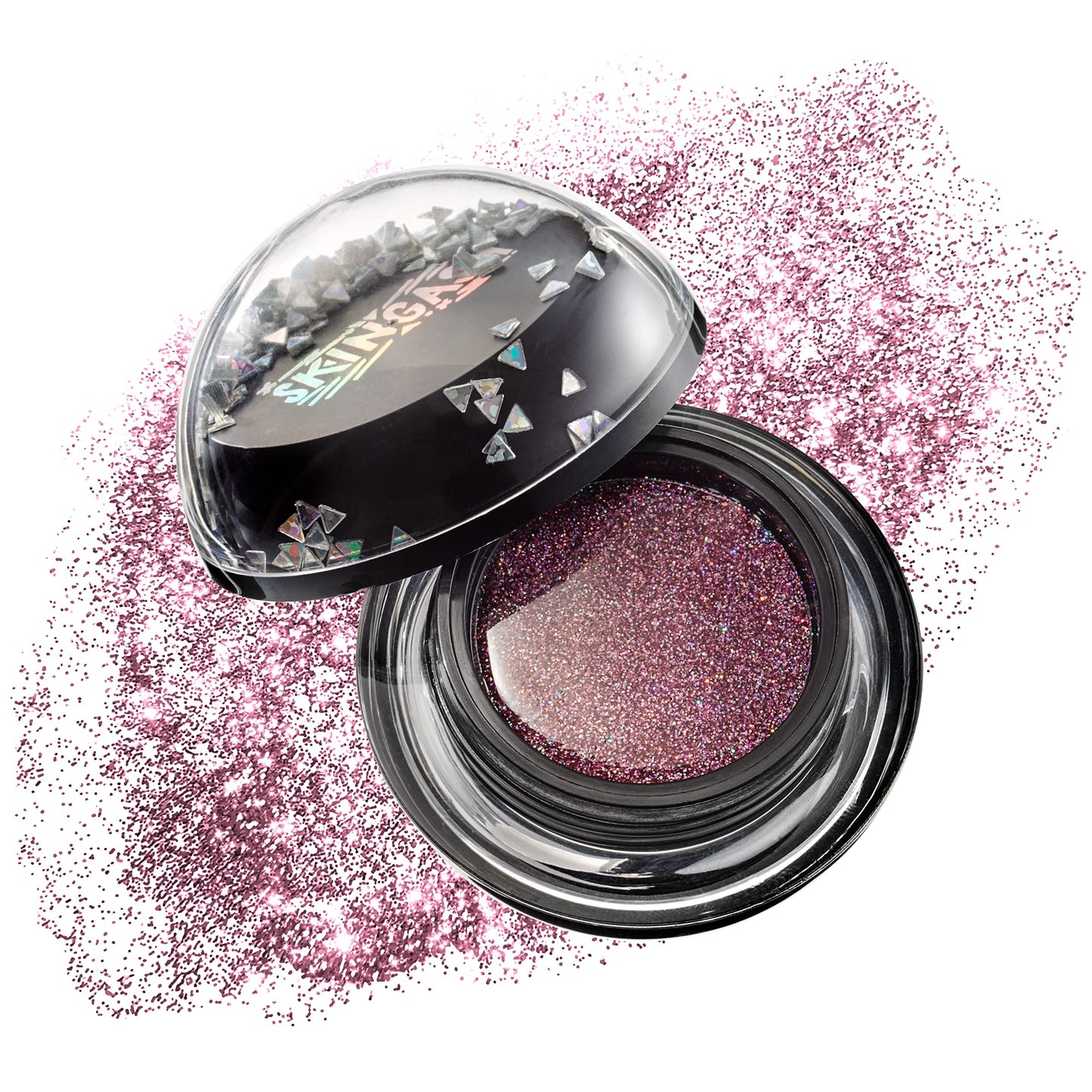 SKINGASM All Over Glitter Balm - The Sexiest Sparkle - Glitter for Your Lips, Eyes, Face, Body & Hair - Cruelty- Free- Glitter Eyeshadow - Vegan Beauty & Personal Care SKINGASM