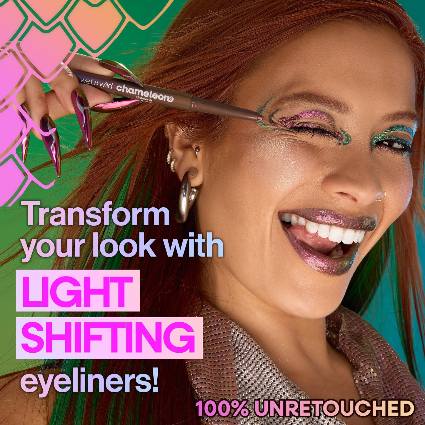 wet n wild Chameleon Chrome Eyeliner, Waterproof and Smudge-Proof, Multichrome Color Shift, Long-Lasting 18-Hour Wear, Cruelty-Free & Vegan - Electric Beauty & Personal Care wet n wild
