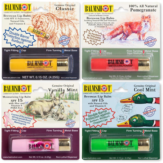 BALMSHOT Lip Balm 4 Pack Beauty & Personal Care Balmshot