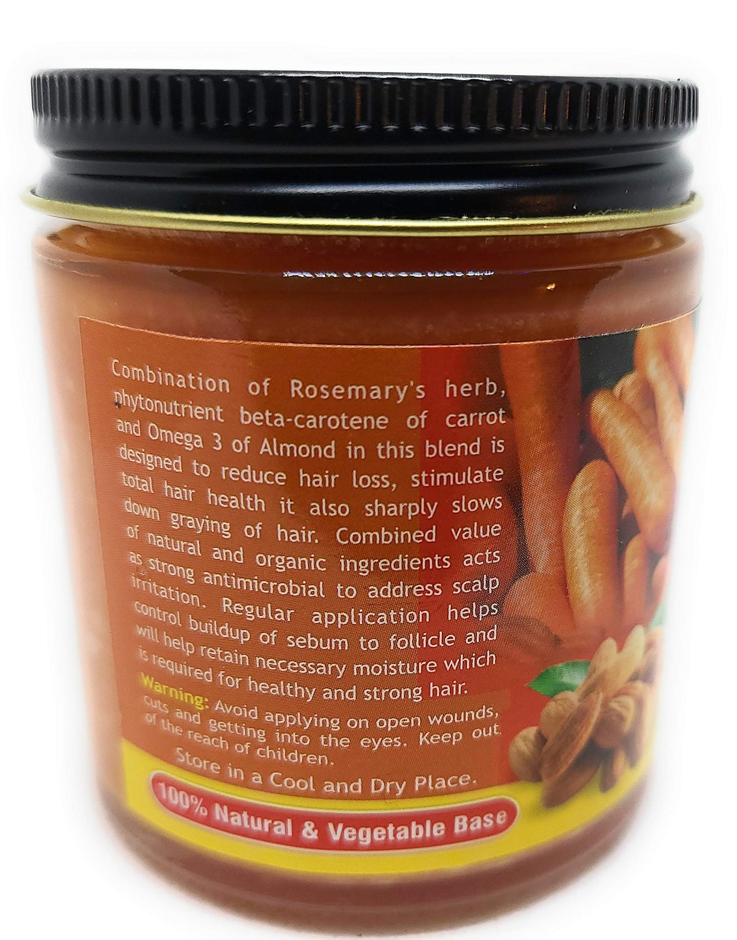 Essential Palace Organic Carrot oil and Rosemary with almond extracts hair pomade 4 onces pack of 1 Beauty & Personal Care Essential Palace