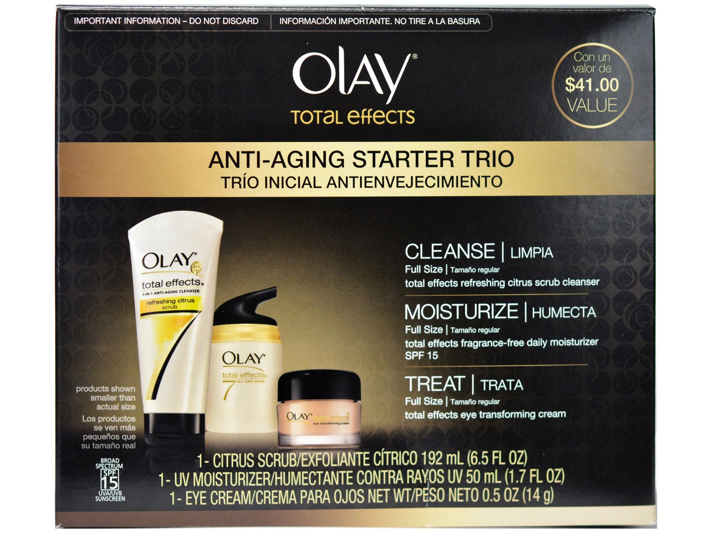 OLAY TOTAL EFFECTS ANTI AGING STARTER TRIO Beauty & Personal Care Olay