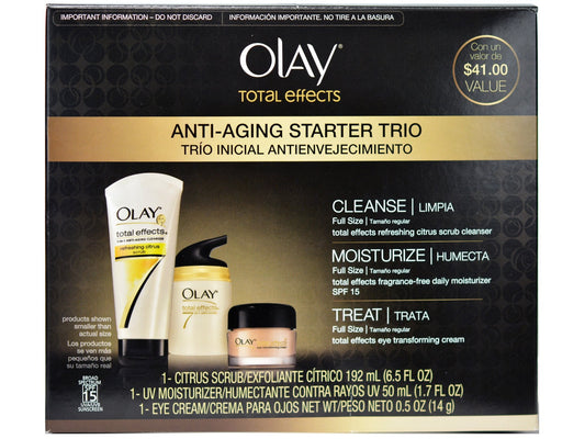 OLAY TOTAL EFFECTS ANTI AGING STARTER TRIO Beauty & Personal Care Olay