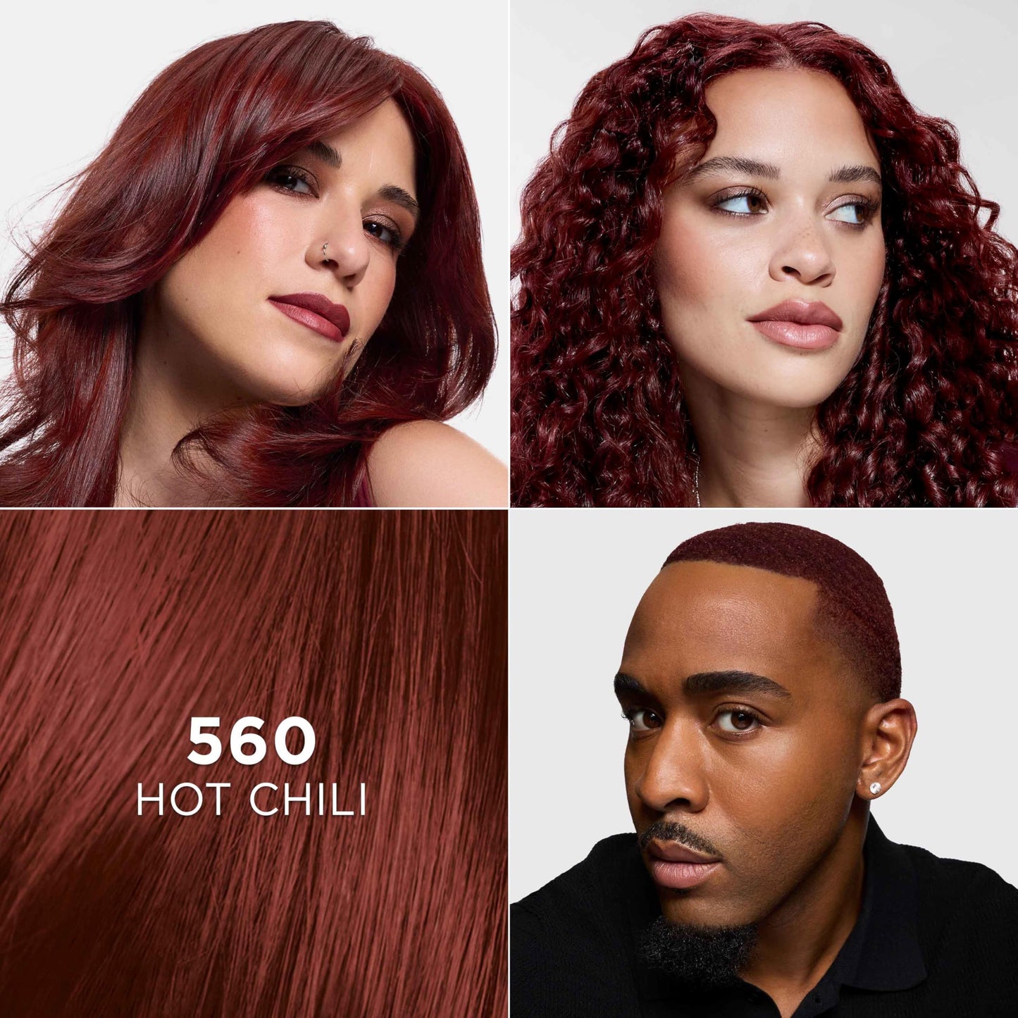 L'Oreal Paris Feria Multi-Faceted Shimmering Permanent Hair Color, High Intensity Hair Dye for 3X Highlights, 560 Hot Chili, 1 Kit Beauty & Personal Care L'Oreal Paris