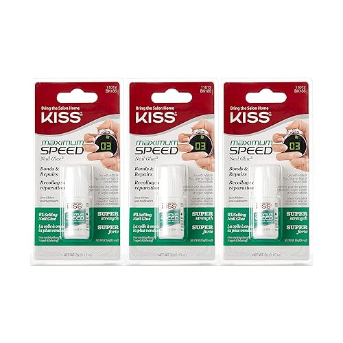 Kiss Maximum Speed Nail Glue (3 Pack) Beauty & Personal Care Kiss