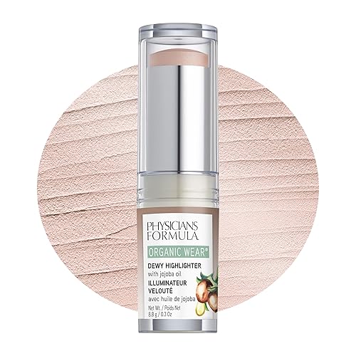 Physicians Formula Organic Wear All Natural Dewy Highlighter Stick Makeup, Stick Cream To Powder, Dew Frost, Dermatologist Tested Beauty & Personal Care Physicians Formula