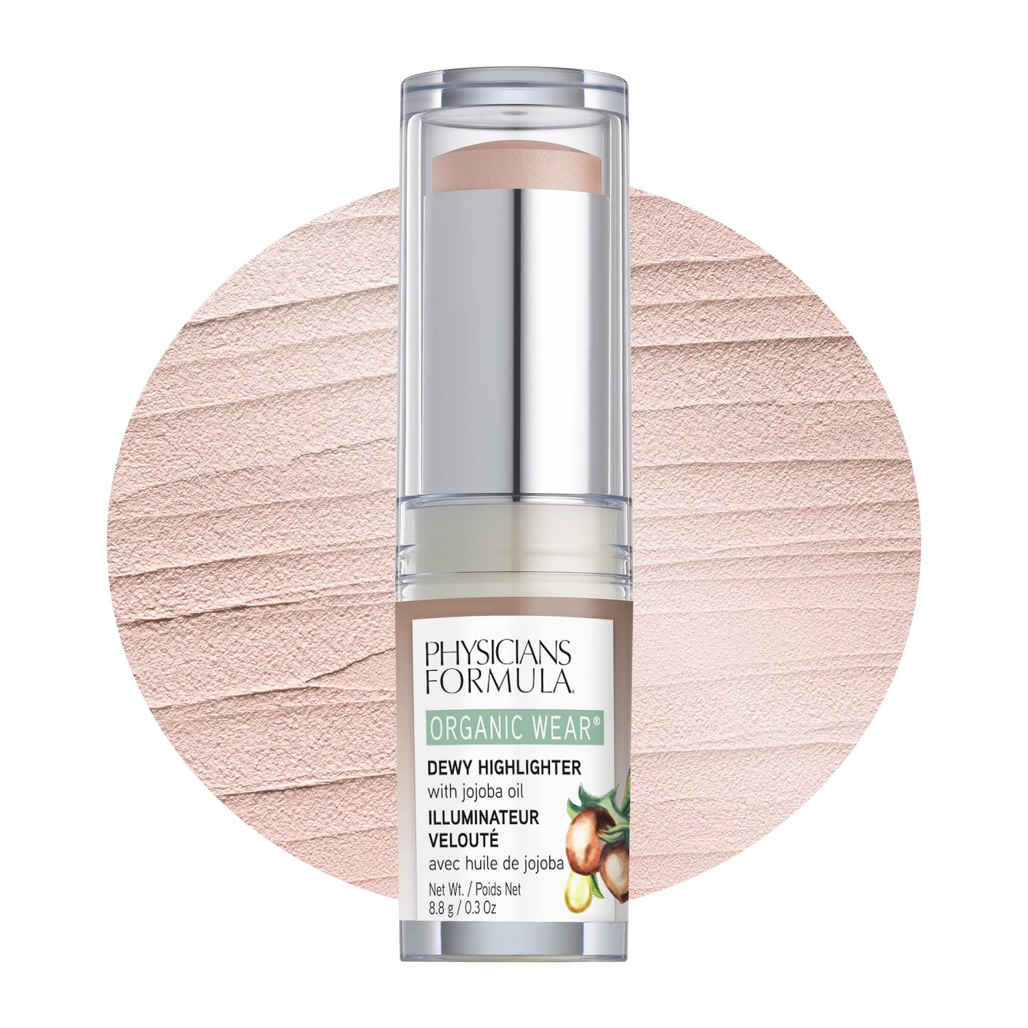 Physicians Formula Organic Wear All Natural Dewy Highlighter Stick Makeup, Stick Cream To Powder, Dew Frost, Dermatologist Tested Beauty & Personal Care Physicians Formula