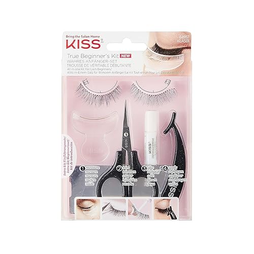 KISS Lash 11 False Eyelashes, 'Effortless', 12 mm, Includes 1 Pair Of Eyelash, Measuring Tool, Scissors, Lash Adhesive, Applicator, Mirror, Contact Beauty & Personal Care KISS