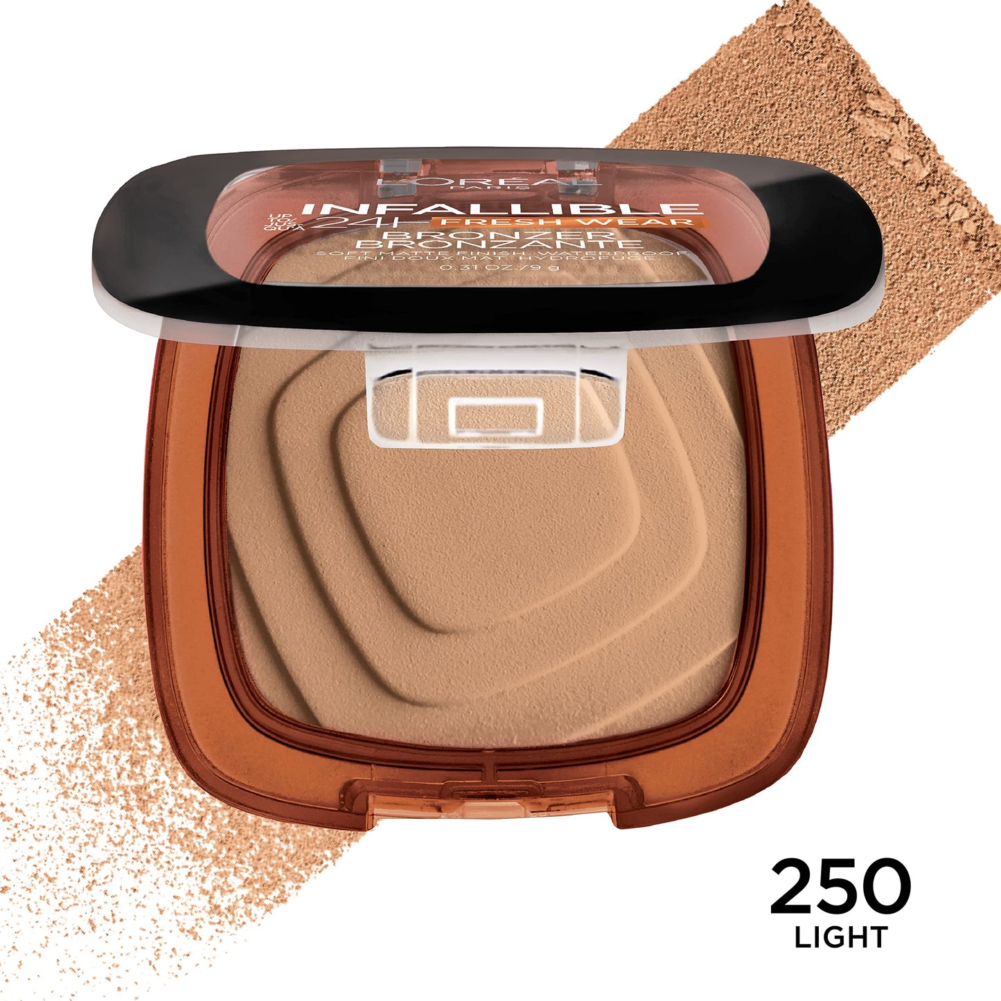 L'Oreal Paris Infallible Up to 24H Fresh Wear Soft Matte Longwear Bronzer. Waterproof, heatproof, Transfer, humidity and sweatproof, Light, 0.31 oz Beauty & Personal Care L'Oreal Paris